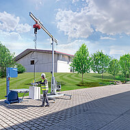 Ein eingespieltes Duo für das Bearbeiten großer Mauersteine