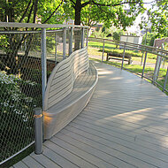 Accoya-Holzsteg mit dem besonderen Grip