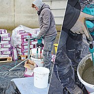 Lkw-Fahrzeugwaage mit hochfestem Reparaturmörtel instandgesetzt