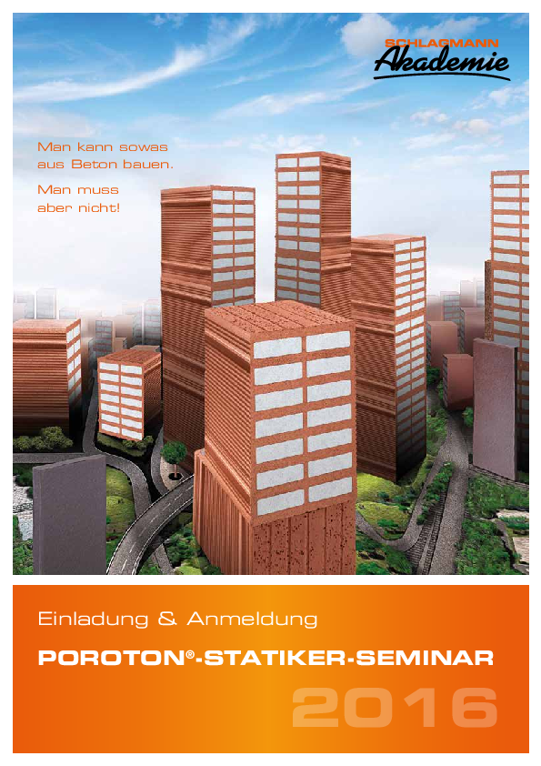 Poroton-Statiker-Seminar 2016