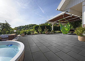 Glitzereffekt auf der Terrasse