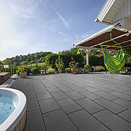 Glitzereffekt auf der Terrasse
