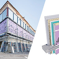 Novum der Außenbekleidung mit Gips-basierten Platten