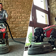 Terrazzoboden mit dem richtigen Schliff