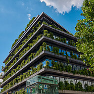 Abgedichtete Bewässerungsrinne für Grünfassade