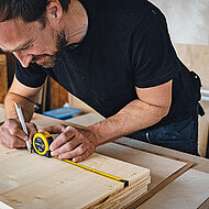 Sichtfenster im Bandmaß ermöglicht schnelles und unkompliziertes Ablesen