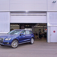 Schnelllauf-Spiraltor mit Einbruchschutz nach RC2