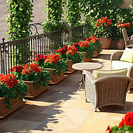 Pflege und Schutz von Terrassenplatten aus Sandstein und Schiefer