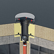 Flachdachablauf im flexiblen Baukastensystem 