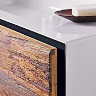 Alape: Waschplatz-Abdeckung in Upcycling-Optik