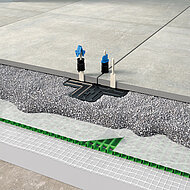 Ohne Wandern und Wackeln: Plattenbeläge auf Kies und Splitt sicher verlegt