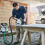 Festool: Beim Rückschlag erfolgt das Stoppsignal