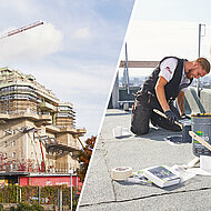 Landschaftsarchitektonisches Pionierprojekt: Hochbunker mit grünem Flüssigkunstsstoff abgedichtet