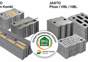 Jasto Leichtbeton-Mauerwerk ist QNG-ready 