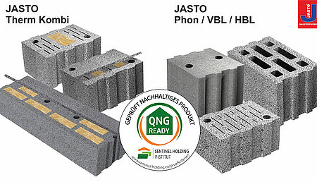 Jasto Leichtbeton-Mauerwerk ist QNG-ready 