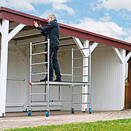 KRAUSE-Werk: Schnell montierte Faltgerüste für drinnen und draußen