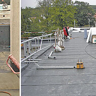 Dachverlegung in Radien erfordert Puzzlearbeit