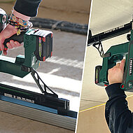 Druckluft-Akku-Nagler: »Kraftpaket für die Direktmontage«