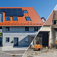 Ein Neubau inklusive Tunneldurchfahrt