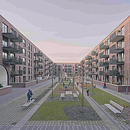 Backsteinbauten in der Tradition der 1920er Jahre