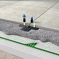 Sicherer Halt f&uuml;r lose verlegte Terrassenplatten