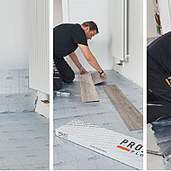 Bunter Designboden für 50er-Jahre-Haus als Grundlage für skandinavisches Weiß