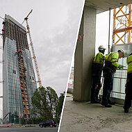 Sicherer Halt für Element-Fassade des Estrel Towers