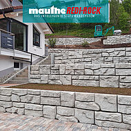 Mauthe: Stützwandsystem mit zwei Oberflächenstrukturen