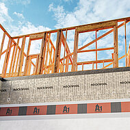 Nicht brennbares Wärmedämm-Verbundsystem speziell für Gebäude in Holzrahmenbauweise