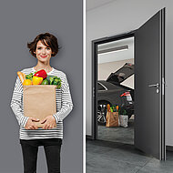 Stilvolle Verbindung zwischen Garage und Innenraum 