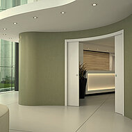 ECLISSE: Geschwungener Schiebetürkasten für den gehobenen Innenausbau