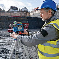 Robert Bosch: Robustes Design gepaart mit grünem Laser: Neuer Rotationslaser von Bosch für Profis 