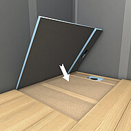 wedi: Barrierefreies Duschsystem für feuchtigkeitssensible Holzböden