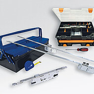 Winkhaus: Bauteile-Musterkoffer f&uuml;r Nachr&uuml;stung und Reparatur von Au&szlig;ent&uuml;ren