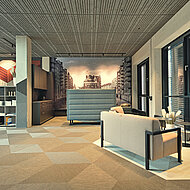 Troldtekt: Ehemalige Marzipanfabrik jetzt Showroom für innovative Akustikplatten