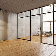 Glasflächen strukturieren im Sprossendesign