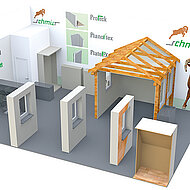 Robustes Gipsfaser-Formteil mit integriertem Kantenschutz-Profil 