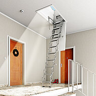 DOLLE: Flexible Scherentreppe per Knickhebel fixierbar 