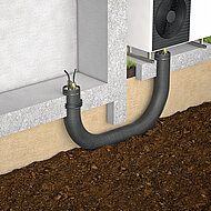 Wärmepumpen-Anschluss für die Ein-Personen-Montage