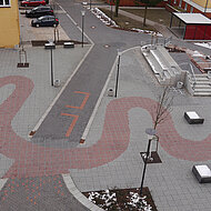 Ein Pflaster mit integriertem Zwischenspeicher