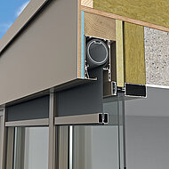 Renson: Aluminium-Fassade integriert textilen Sonnenschutz