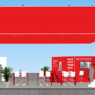 Hymer-Leichtmetallbau: Messestand mit neuer Optik