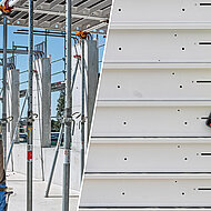 Einschalen von der sicheren Aufstellebene