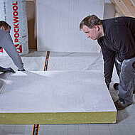 D&auml;mmung der obersten Geschossdecke mit Steinwolle