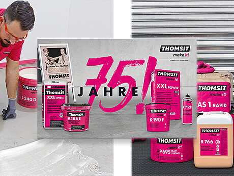 Thomsit | PCI Gruppe: Seit 75 Jahren Effizienz und Sicherheit für das Bodenleger-Handwerk