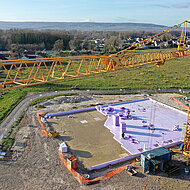 Passivhaus-Sporthalle mit XPS-Bodenplatten-Dämmung