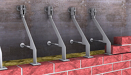 Fassadenbefestigung aus Lean-Duplex-Stahl