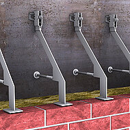 Fassadenbefestigung aus Lean-Duplex-Stahl