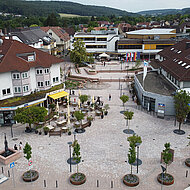 Ortskern mit speziellem Pflasterbelag
