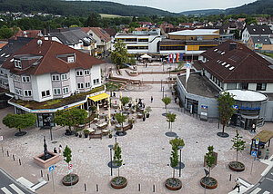 Ortskern mit speziellem Pflasterbelag